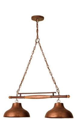 Pendente Madelustre Estancia Trilho 2L E27 Envelhecido