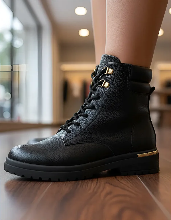 Bota Coturno Feminina Beira Rio Tratorada ? Ref: 9093.301