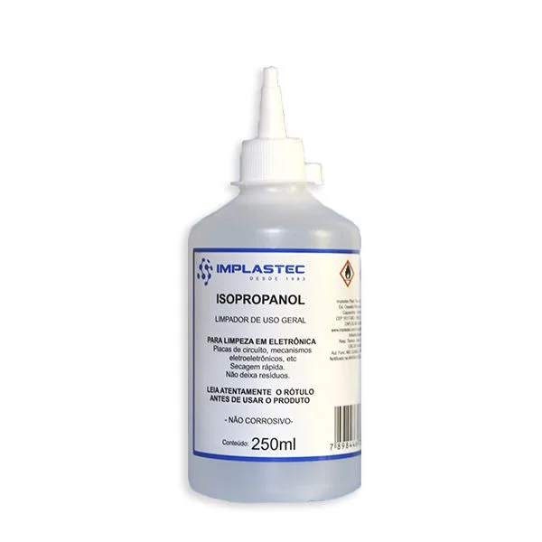 Álcool Isopropílico Implastec 250ml 99,8% Limpeza