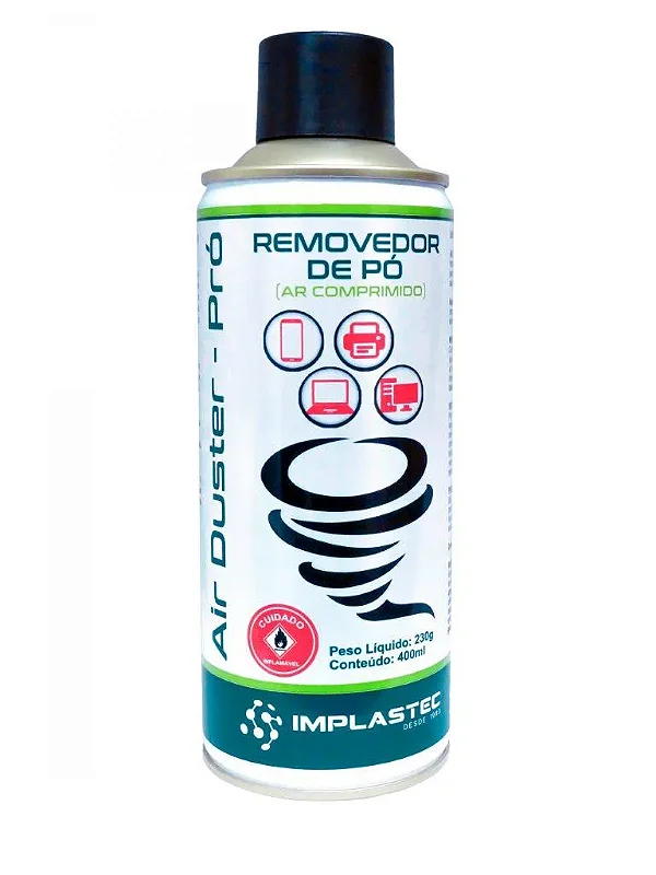 Removedor de Poeira Air Duster Pro 400ml Implastec