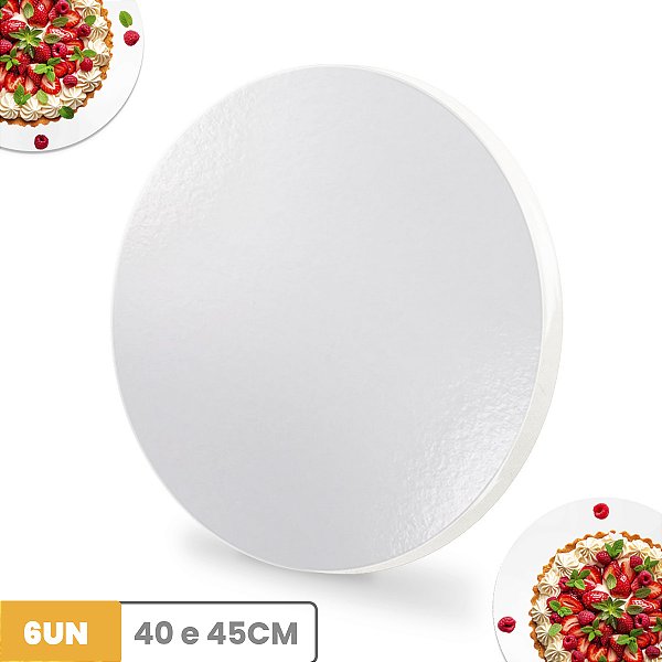 Tabuleiro Redondo Em Mdf 9mm KIT 3-40 e 3-45cm Tábua Bolo Confeitaria