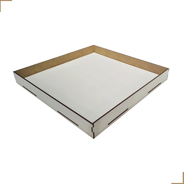 Bandeja Para Bolo em MDF Branco com Pés Desmontáveis