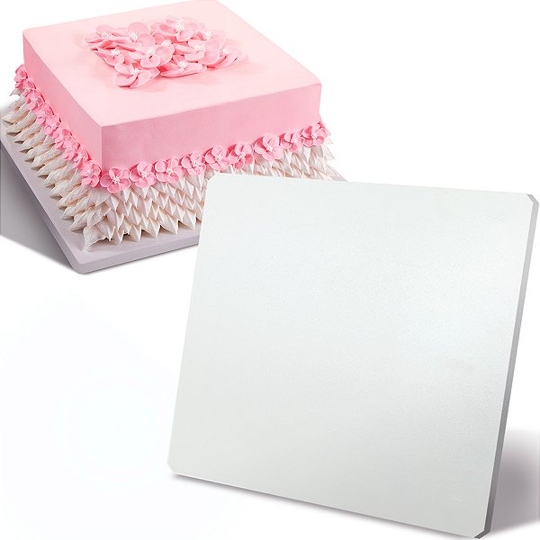 Tabuleiro Mdf 6mm Quadrado 40x40cm Para Bolo Confeitaria