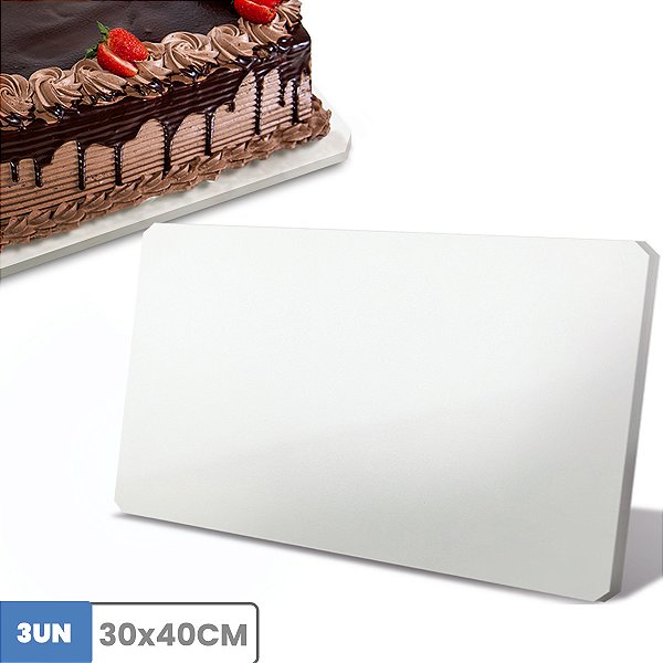 Tabuleiro Para Bolo em MDF 6mm Kit C/ 3 Tabua de Confeitaria