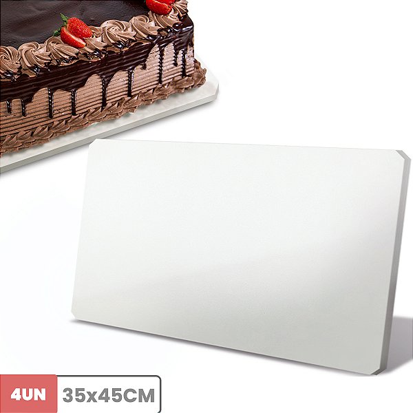 Tabuleiro Para Bolo em MDF 6mm Kit C/ 4Tabua de Confeitaria