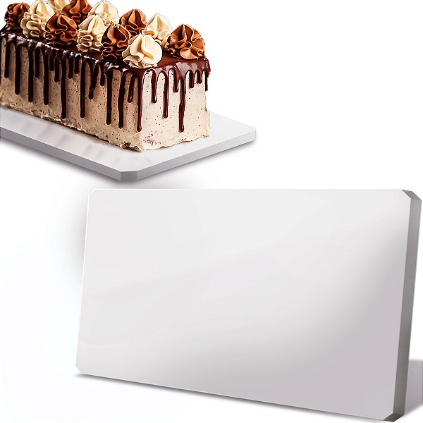 Tabuleiro Mdf 9mm Retangular 45x65cm Para Bolo Confeitaria