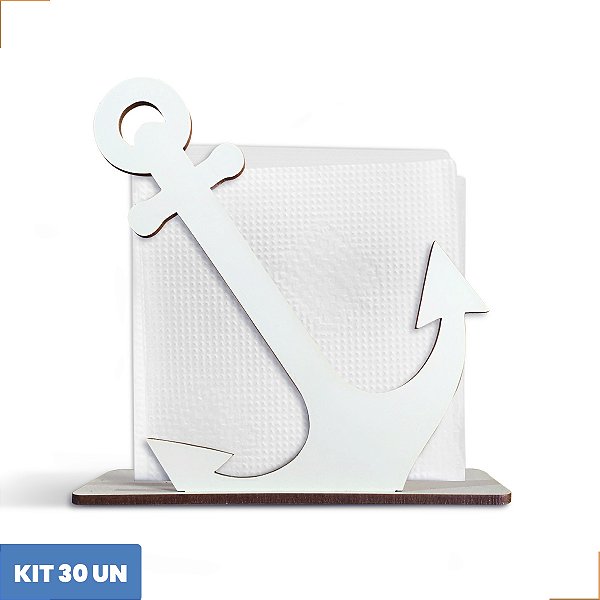 Porta Guardanapo Âncora Navio Marinheiro Mdf 12cm Kit 15