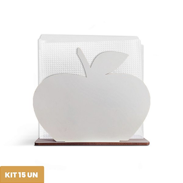 Porta Guardanapo Maçã Fruta Doce Mdf 12cm Kit 15