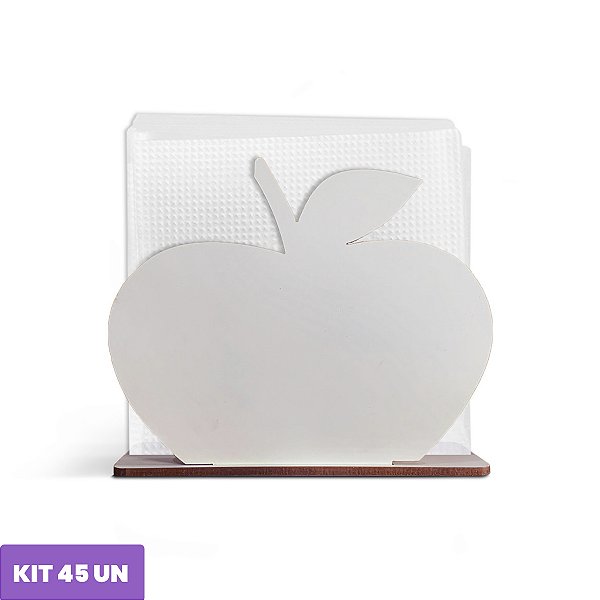 Porta Guardanapo Maçã Fruta Doce Mdf 12cm Kit 45