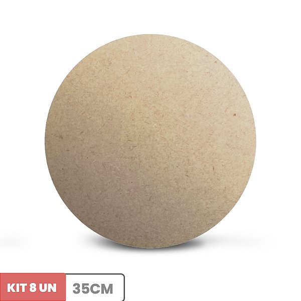 Sousplat 35cm MDF Cru Kit com 8