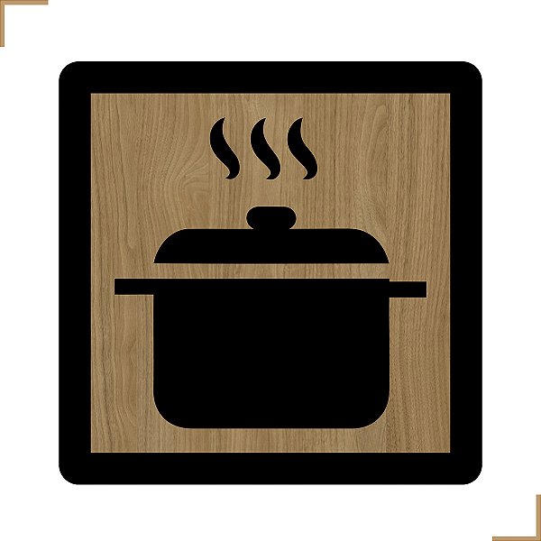 Placa Quadro Decorativo Panela 2 Em MDF 20x20cm