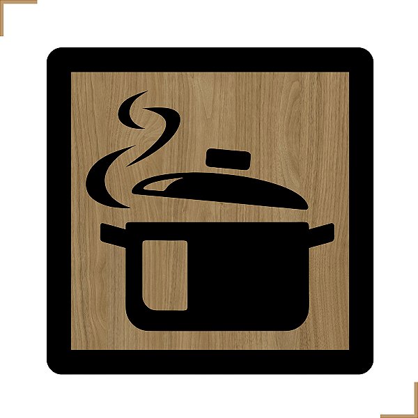 Placa Quadro Decorativo Panela 1 Em MDF 20x20cm