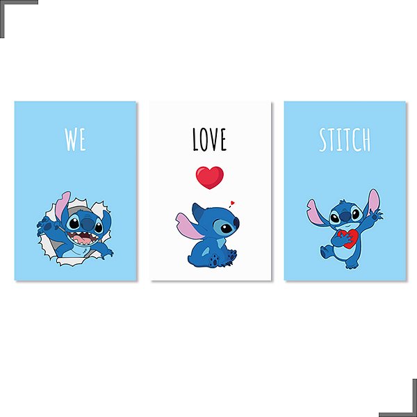 Placa Quadro Para Decoração De Quarto Infantil e Criança 30x20 cm Kit Com 3 Azul Colors