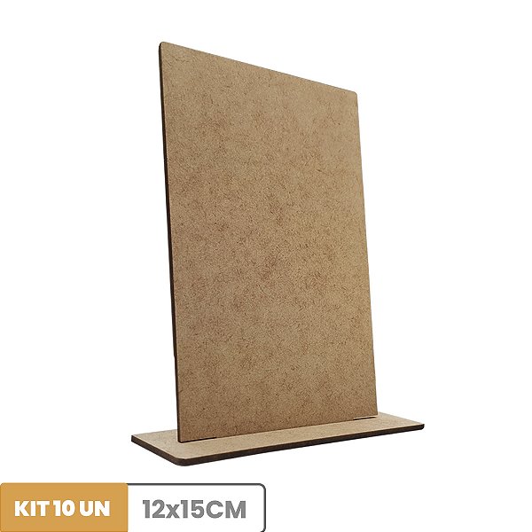 Display Totem Kit 10 MDF 10x15cm c/ Base Cenário Troféu