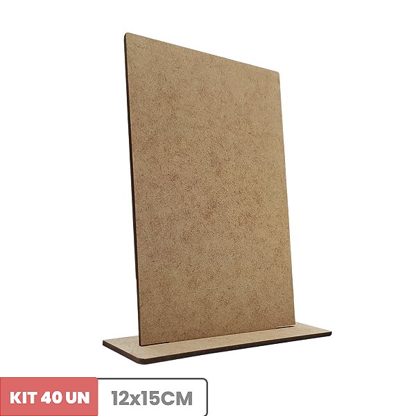 Display Totem Kit 40 MDF 10x15cm c/ Base Cenário Troféu