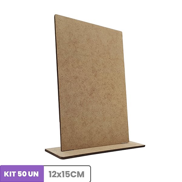 Display Totem Kit 50 MDF 10x15cm c/ Base Cenário Troféu