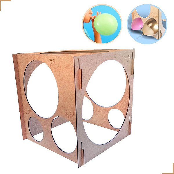 Medidor Balões Bexiga Em Mdf Festa Decoração 8 Tamanhos