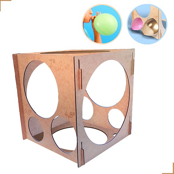 Medidor Balões Bexiga Em Mdf Festa Decoração 12 Tamanhos