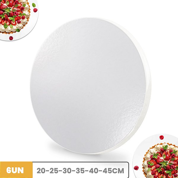 Tabuleiro Para Bolo em MDF 9mm Kit C/ 6 Tabua de Confeitaria