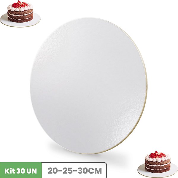 Cake Board Para Bolo em MDF 3mm Kit C/30 Tabua De Bolo