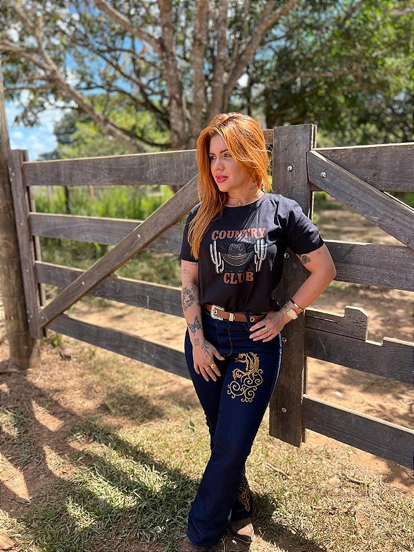 TSHIRT COUNTRY CLUB PRETA