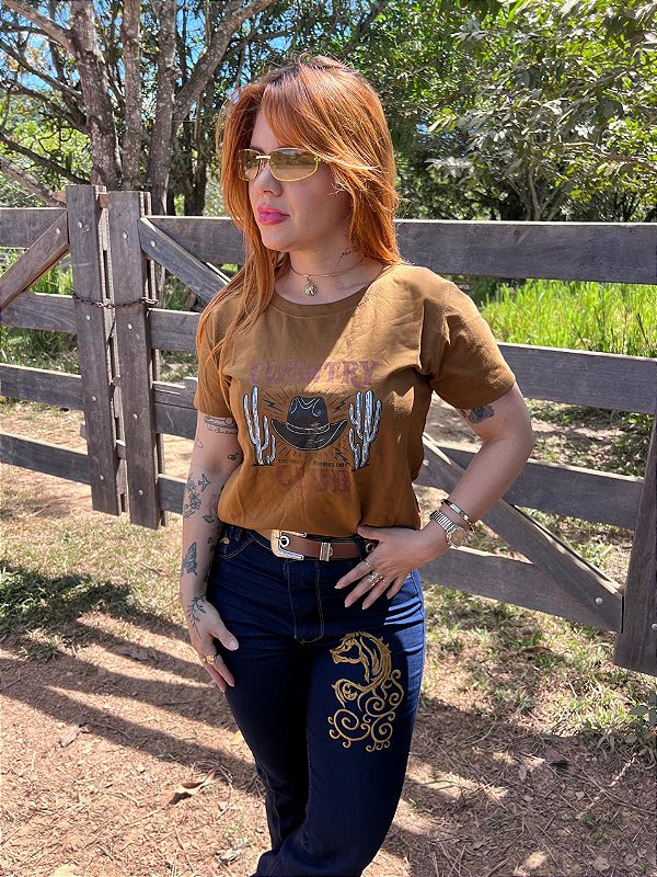 TSHIRT COUNTRY CLUB MARRON