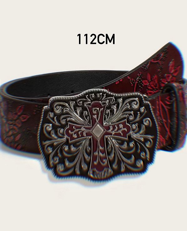 CINTO VINTAGE FIVELA CRUZ