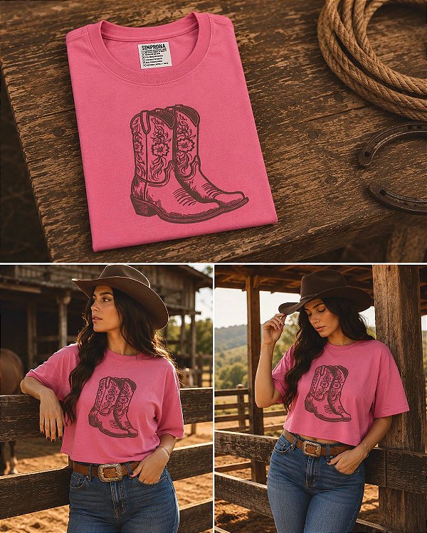 CROPEED OVERSIZE BOTINHA ROSA BEBE