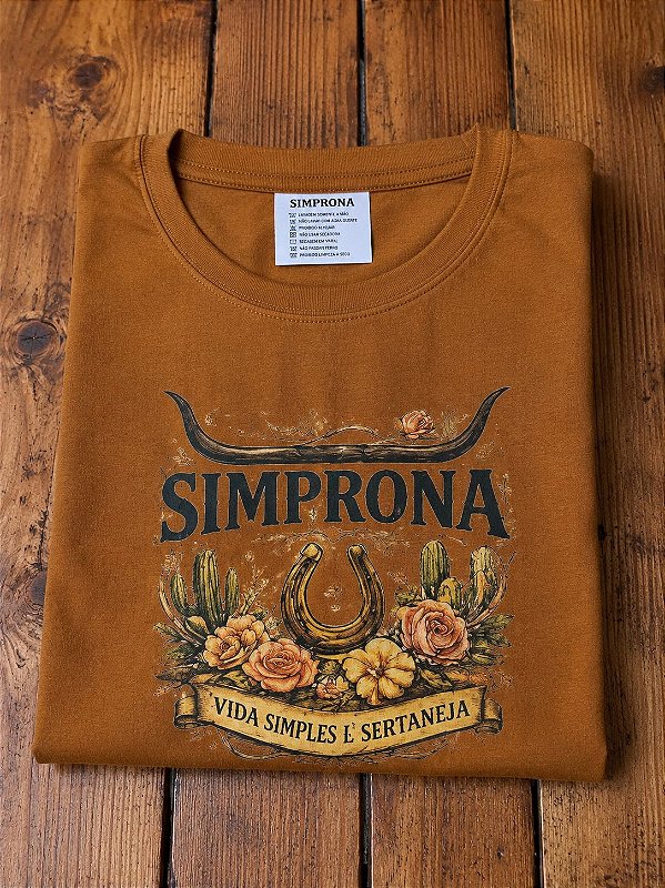TSHIRT FERRADURA SIMPRONA MARROM