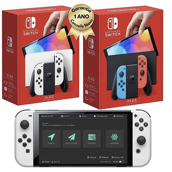 Nintendo Switch Oled 128GB | Desbloqueado | Novo