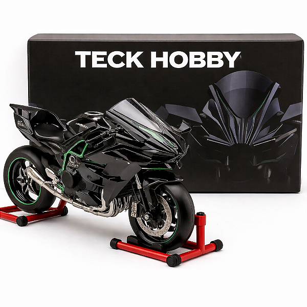 Miniatura Luxo Kawasaki H2R Escala 1/6 em metal - Recarregável