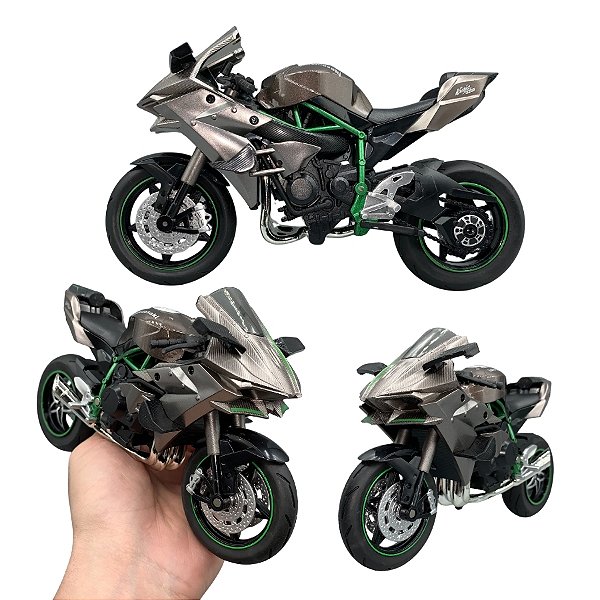 Miniatura Moto Kawasaki Ninja H2 R Escala 1:8 Grande
