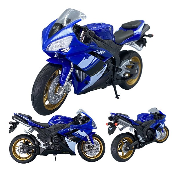 Miniatura Moto 1:18 Yamaha Yzf-r1 2009 Coleção Ferro Welly