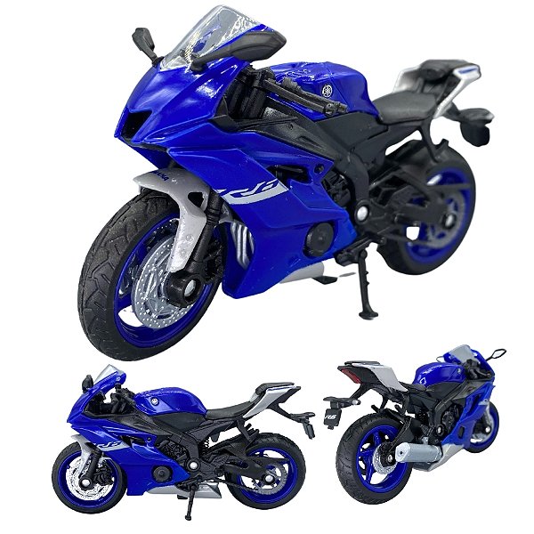 Moto Miniatura Yamaha Yzf-r6 Coleção Ferro Escala 1:18