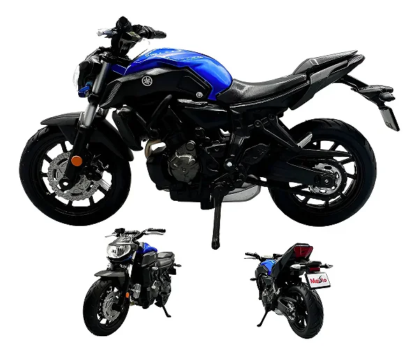 Miniatura Moto Yamaha Mt-07 1:18 Coleção Naked