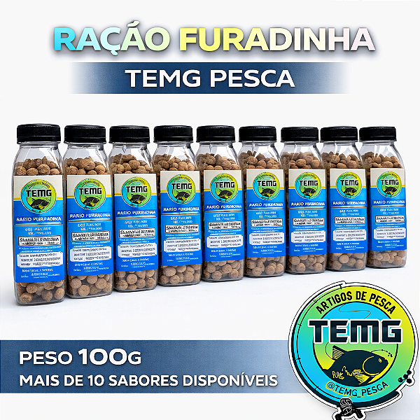 Ração Furadinha TEMG Pesca 100g Essências