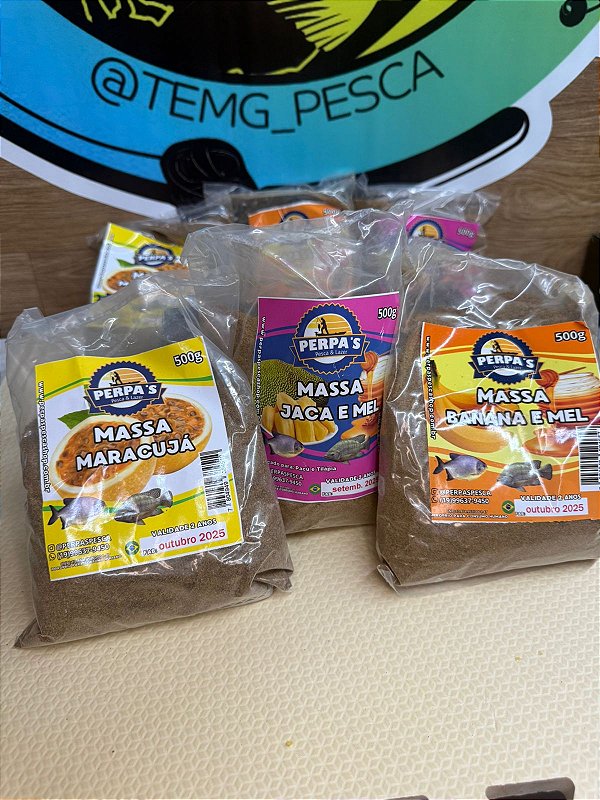 Kit 3 Massa Para Pesca Perpas 500g – Doce Atração que Garante Grandes Fisgadas!