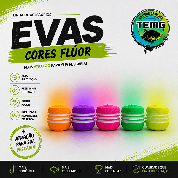 EVA Fluorescente Premium Riscadinho 10 unidades