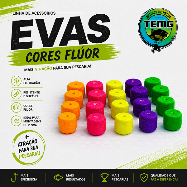 EVA Premium Ração Flúor para Pesca 10 Un