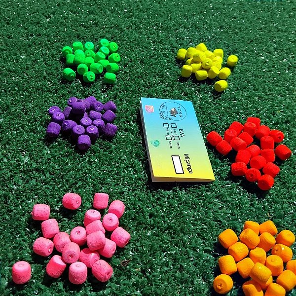 50 EVA Florescente para Pesca Ração 8mm a 14mm
