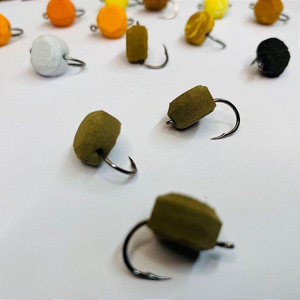 Kit 5 Iscas Bolachinha Premium para Tamba e Tilápia cores variadas