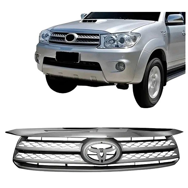 Grade Dianteira Toyota Hilux Sw4 2009 2010 2011 Com Friso Cromado