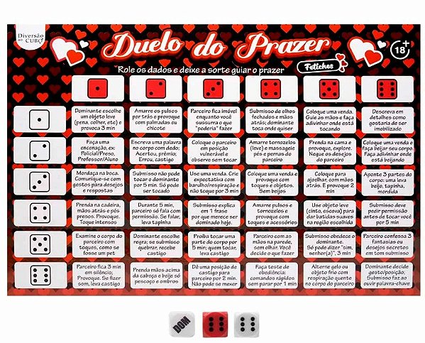 Jogo Duelo do Prazer (Fetiche, Romântico ou Picante)