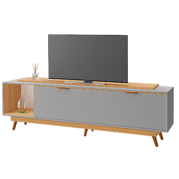 Rack Poliana Grafite/Freijo