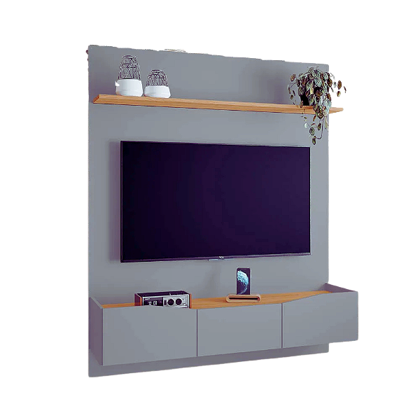 PAINEL LUCIANA P/TV ATÉ 55'' GRAFITE / FREIJO