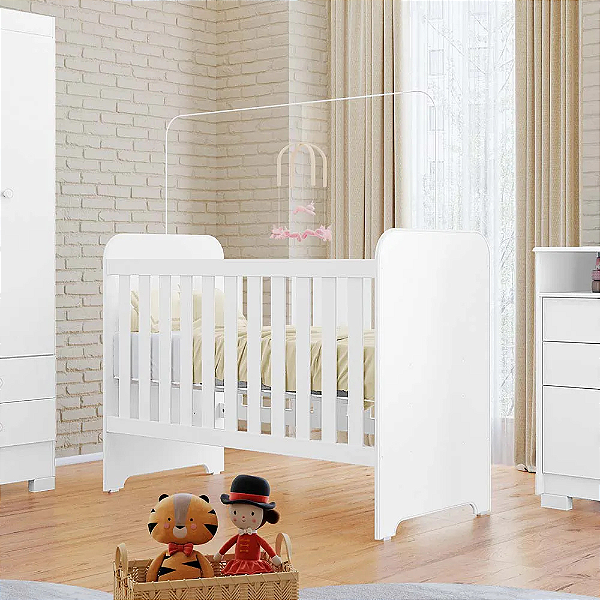 BERÇO OTTO (SEM RODIZIOS) BRANCO / BRANCO