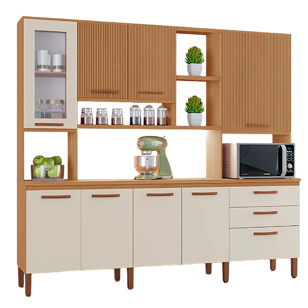 KIT ARMARIO DIANA FREIJO / OFF WHITE / CANELADO