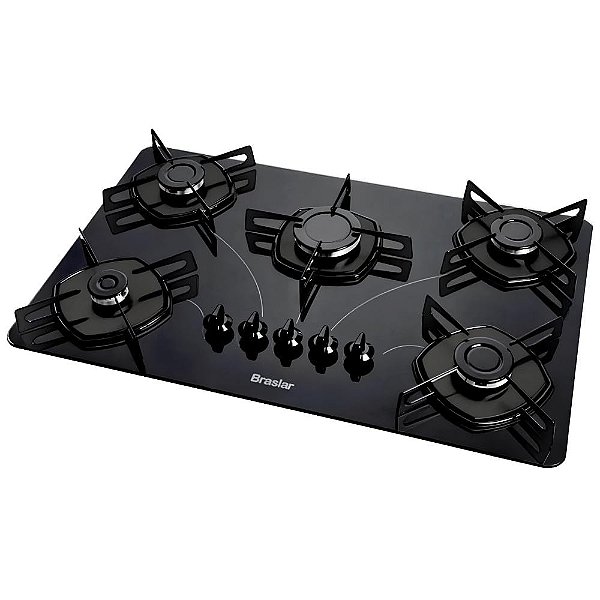 FOGAO COOKTOP BRASLAR 05 BOCAS POP - PRETO