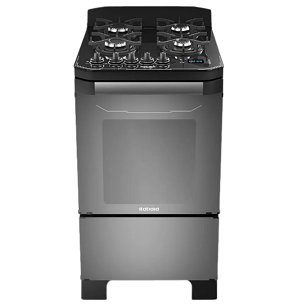 FOGAO ITAMASTER 4 BOCAS DIG REFLECTA - PRETO