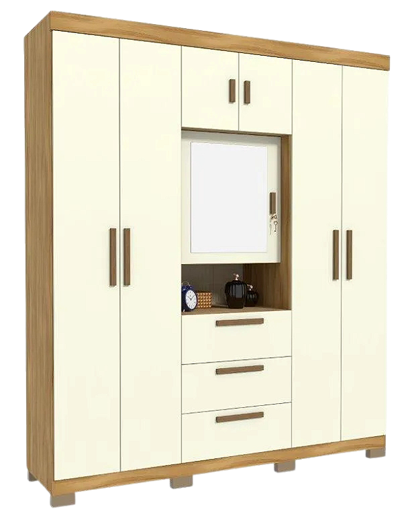 ROUPEIRO CATANIA LUXO C/ESPELHO - FREIJO/OFF